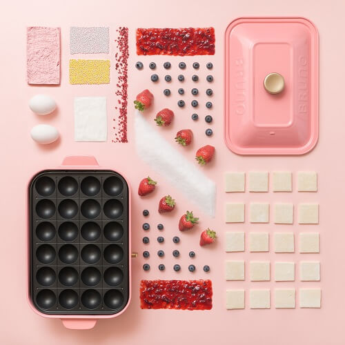 กระทะไฟฟ้าอเนกประสงค์ BRUNO COMPACT HOT PLATE BOE021-SHPK สีชมพู